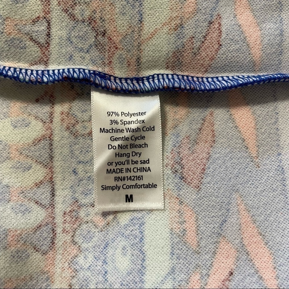 LuLaRoe Geometric Aztec Design Stretchy Pencil Skirt Blue, Orange, Red, Mint. M - Picture 5 of 7